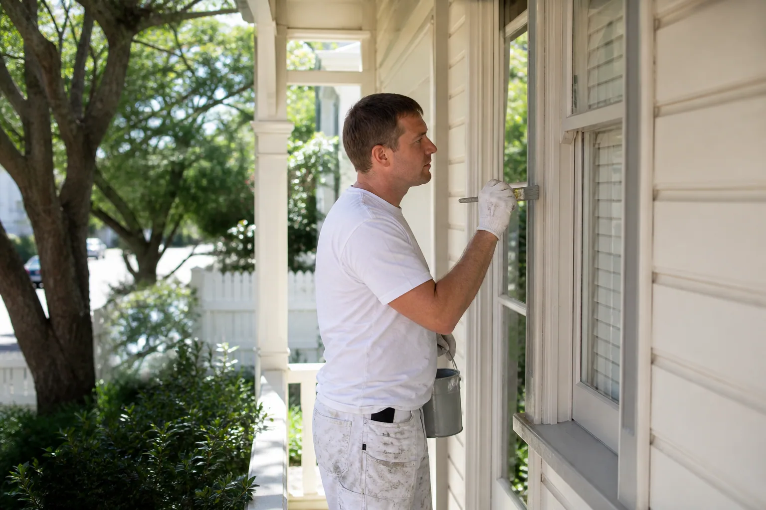 Painter refreshing a Hillcrest family home